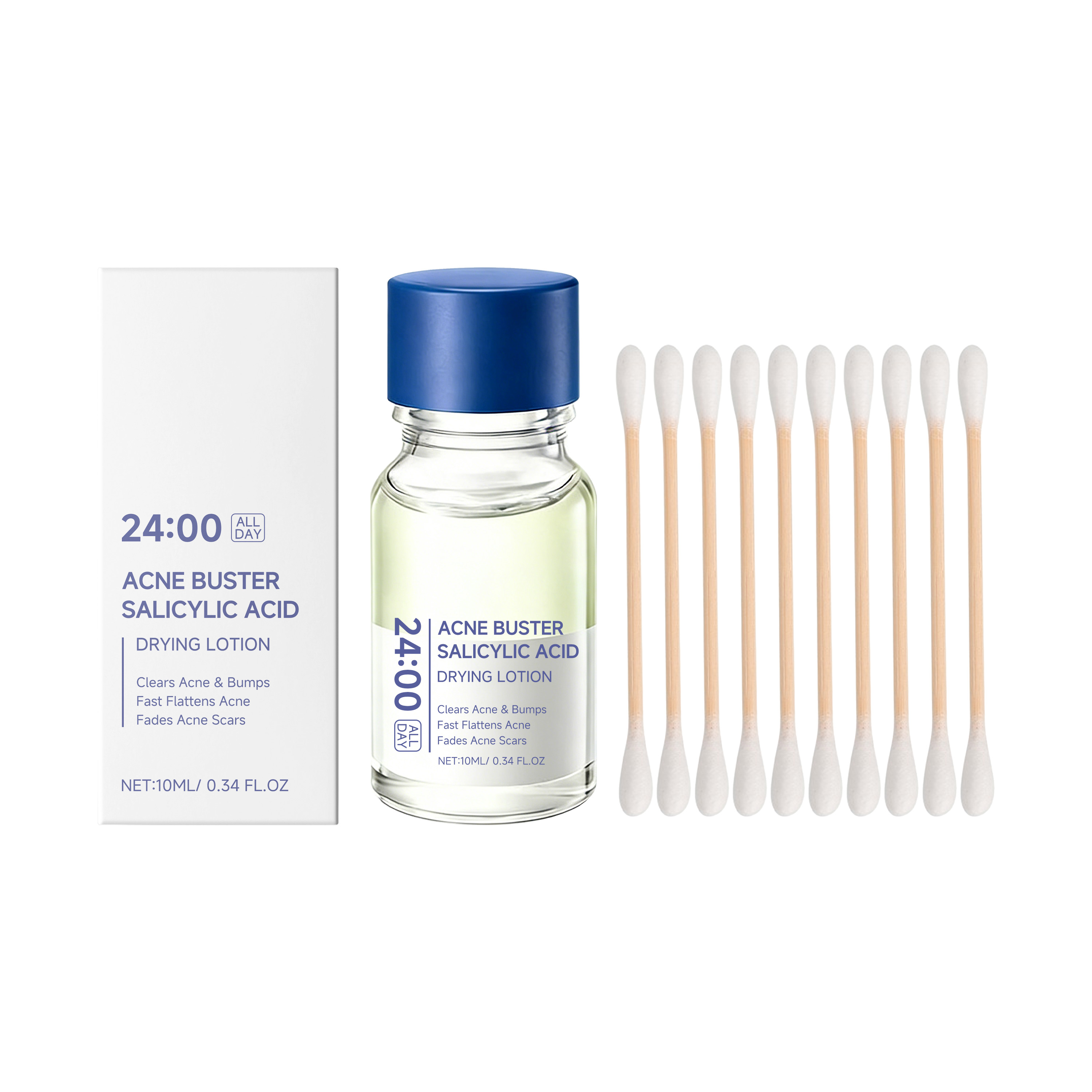 Face Moisturizer - Salisilik Asit Kurutucu Losyon Pamuklu Çubuklu