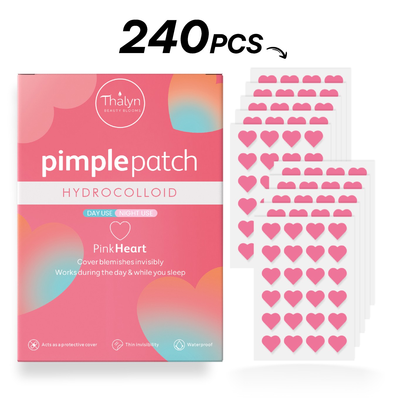 Skincare China - 240 Adet Pembe Kalp Sivilce Bandı